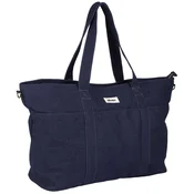 Prebaľovacia taška ku kočíku Madrid Bag XXL Denim Beaba s prebaľovacou podložkou a popruhmi ku kočíku extra veľká modrá