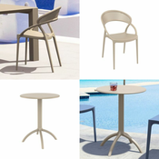 Set za terasu — by BONZINI • 2 stolice + 1 stol