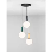 SPAZIO Visilica Grlo A45 E27 3x12 W IP20 Siva/Žuta/Zelena NL9009329