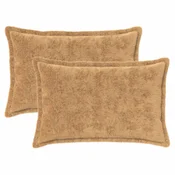 vidaXL Prevleka za blazino 2 kos HOUTEN Taupe 50 x 70 cm