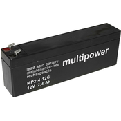 MULTIPOWER multipower PB-12-2\,4-4\,8 MP2\,4-12C svinčeni akumulator 12 V 2.4 Ah svinčevo-koprenast (Š x V x G) 178 x 66 x 34.5 mm ploščati vtič 4\,8 mm obstojnostni cikel\, brez vzdrževanja\, nizko sa, (20439203)