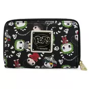 LOUNGEFLY Beetlejuice AOP Zip Around Wallet