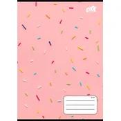 Cool by Victoria: Sweet Pink črtast zvezek A5, različni motivi