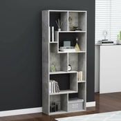 Ormaric za knjige boja betona 67x24x161 cm konstruirano drvo