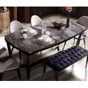 Casa Padrino luxury dining table black/copper 165-205 x 104 x H. 78 cm - Extendable kitchen table - Dining room furniture - Dining room furnishings - Luxury furniture - Luxury furnishings
