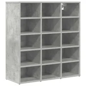 Vidaxl omara za čevlje s polico Betonsko siva 77,5 x 30 x 83,5 cm