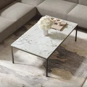 Casa Padrino Luxury Coffee Table with Marble Top White/Black 120 cm - Luxury Furniture
