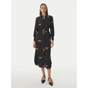 LOLA CASADEMUNT Srajčna obleka LS2616091 Črna Regular Fit