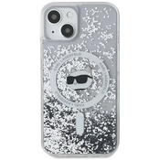 Karl Lagerfeld KLHMP12MLGCHSGH iPhone 12 6.1 hardcase transparent Liquid Glitter Choupette Head Magsafe (KLHMP12MLGCHSGH)