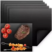 Ruhhy Podloga za žar 5 kos – teflonska BBQ mat, večkratna uporaba, proti prijemanju, enostavno čiščenje