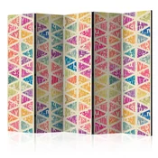 Paravan u 5 dijelova - Letters nad Triangles II [Room Dividers] 225x172