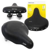 shumee Kolesarski sedež Selle Royal Drifter Strengtex, Relaxed 90°, unisex, gel, vzmeti, črn, retro