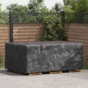 vidaXL Prevleka za zunanje pohištvo Črna 210 x 130 x 70 cm 420D