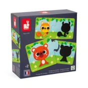 Janod Puzzle Duonimo Najdi sence živali 24 kos