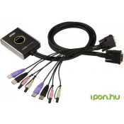 Aten KVM stikalo 2x1 mini DVI/USB/AVDIO s kabli CS682
