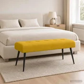 Klop s gumbnim oblazinjenjem Rumena 110 x 40 x 46 cm Žamet