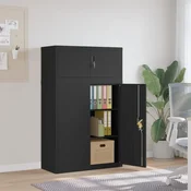 Ormaric za spise crni 90 x 40 x 145 cm celicni