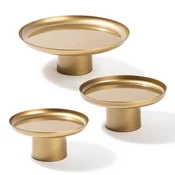 Aberto Design Set Dekorativnih tacni Nisiros-B, Zlatni