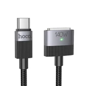 Hoco USB-C kabel za Mag3 Hoco, 5 A, 140 W, magnetni, 1,8 m, U141, črn