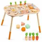 Kinder Home Deciji aktivni sto montesori igraonica 6 u 1, puno drvo ( HL001 )