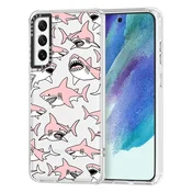 Infostyle Ovitek MOSNOVO za Samsung Galaxy S21 FE - Pink Sharks
