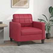 shumee vidaXL Fotelj, vinsko rdeč, 60 cm, oblazinjen z umetnim usnjem