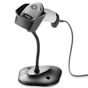 Zebra DS2208-SR BLACK WITH STAND COILED USB KIT: DS2208-SR00007ZZWW SCANNER, CBA-U32-C09ZAR SHIELDED COILED USB 9 CABLE, 20-71043-04R STAND (DS2208-SR7U3200SGW)