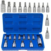 shumee Nasadni ključi Torx 1/4 3/8 1/2 TIP TS8-TS60 5 KOTNI. Z luknjo 12 kosov