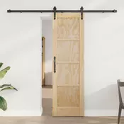 vidaXL Drsna vrata ORKDAL Naravna 61 x 198,5 cm Trdna borovina