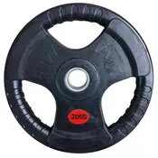 Kubisport Nadomestni gumirani disk z ročaji 20 kg - premer 50 mm