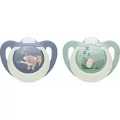 NUK First Choice Night 0-6m duda Hippo/Koala 2 kos