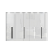 JELA Plakar P7B/PN - kolekcija Piano - Kristalno bela/Kristalno Bela HG Lak - 322x226x60 cm