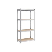 Songmics Polica za shranjevanje 160x80x40 cm srebrna