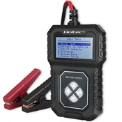Qoltec digitalni tester akumulatorjev z LCD-jem | Meni za poliranje | 12V | AGM | GEL | STD | 30–220AH