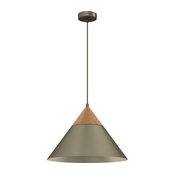 Luster na sajli SINGLE 1xE27/15W/230V mesing/buk