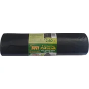 Vreče za smeti, 240 l, 5 kosov, 120x140 cm, 40 µ, TUTI Giga, črne, 5 kosov