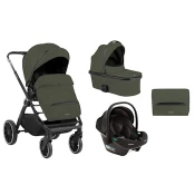 KikkaBoo Kolica Tiffany 3in1 set sa autosedištem I-Prime I-size i tvrdom korpom Army Green (KKB20154 SET)