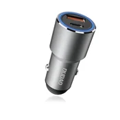 DUDAO USB-A USB-C PD QC 22,5 W avtomobilski polnilnik – siv