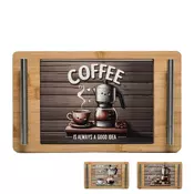 Mhome Pladenj Coffee 30x18xh4,5cm/več barv/les, keramika, inox