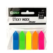shumee PET indeksni jezički 45x12mm 5x25kos puščica 30kos