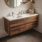 Skye Decor Kupatilski ormaric sa umivaonikom, Braon
