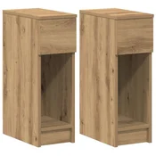 Vidaxl Nočne omarice s predalom 2 kosa artisan hrast 20x36x60 cm
