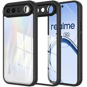 GS Ovitek za Realme 16 5G Fusion Hybrid, prozoren s črnim okvirjem