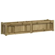 Vidaxl Vrtno cvetlično korito 150x31x31 cm impregnirana borovina
