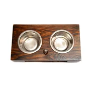 shumee Staffordshire Bull Terrier, Staffik, Staffi - leseno stojalo s pasjimi posodicami, jeklene pasje posodice, darilo za posvojitev psa znamke Art-Dog