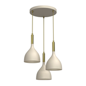Luster na sajli NOAK 3xE27/15W/230V bež/zlatna