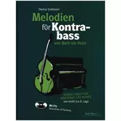Melodien für Kontrabass von Bach bis Holst, m. Audio-CDs