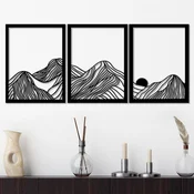 Wallity Zidna dekoracija Colline-1, 38 x 49 cm, Crna