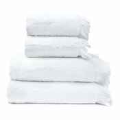 Komplet 2 beliih brisač in 2 kopalnih brisač iz 100-odstotnega bombaža Bonami, 50x90 + 70x140 cm