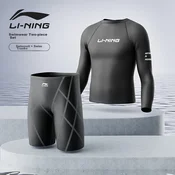 Li-Ning Muški set za plivanje, Majica i šorts, Dug rukav, Crni
